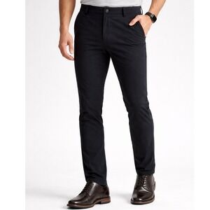 Rhone Commuter Pant Classic Men's 34 Black Stretch Performance Flat Front Tech
